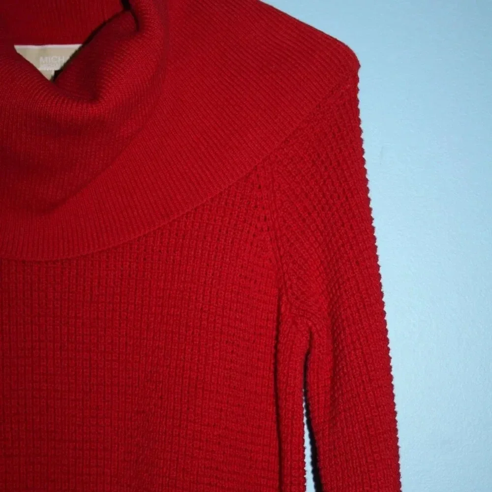 MICHAEL MICHAEL KORS XS Red Cowl Neck Sweater